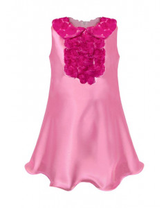Розовое нарядное платье для девочки 76444-ДН15