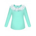 Бирюзовый школьный джемпер (блузка) для девочки 72904-ДШ18