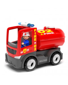 Пожарная машина с цистерной и с водителем игрушка 22 см