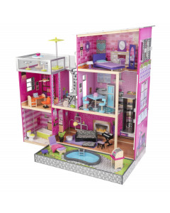 Дом мечты Барби "Глянец", с мебелью 35 предметов и бассейном