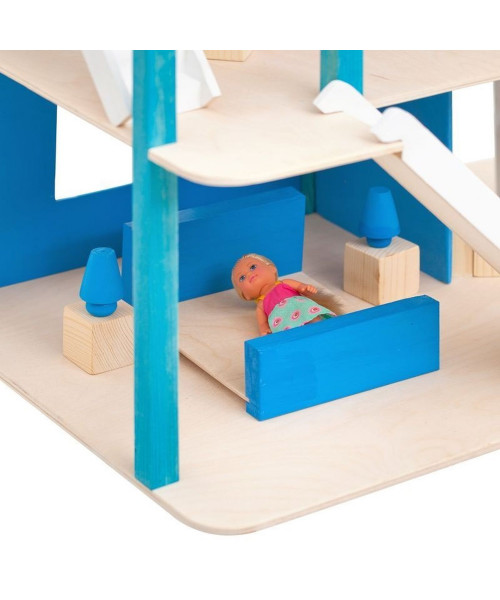 Игрушечный домик Лазурный берег с мебелью 21 предмет