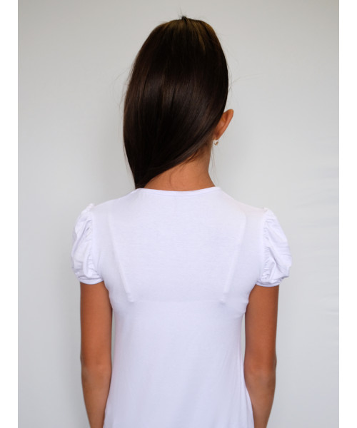 Школьная футболка (блузка) для девочки 7872-ДШ18