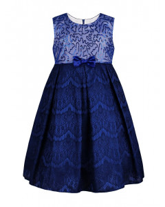 Синее платье для девочки 82621-ДН18