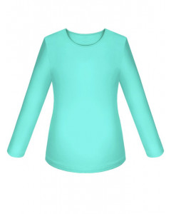 Ментоловый школьный джемпер (блузка) для девочки 80203-ДОШ19