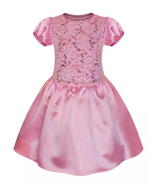 Розовое нарядное платье для девочки 76162-ДН15