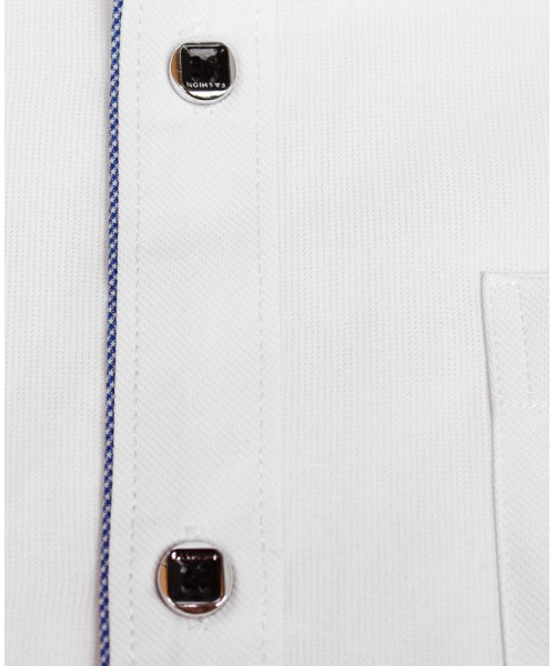 Белая школьная рубашка в полоску 2991-ПМ21
