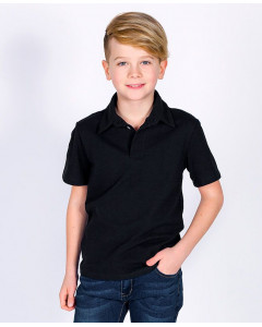 Черная рубашка-поло для мальчика 72745-МШ21