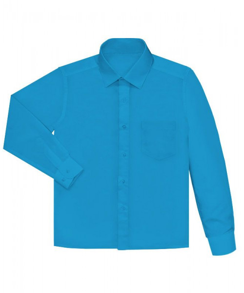 Бирюзовая рубашка для мальчика 189012-ПМ18