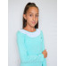 Джемпер(блузка) для девочки ментолового цвета 80215-ДШ22