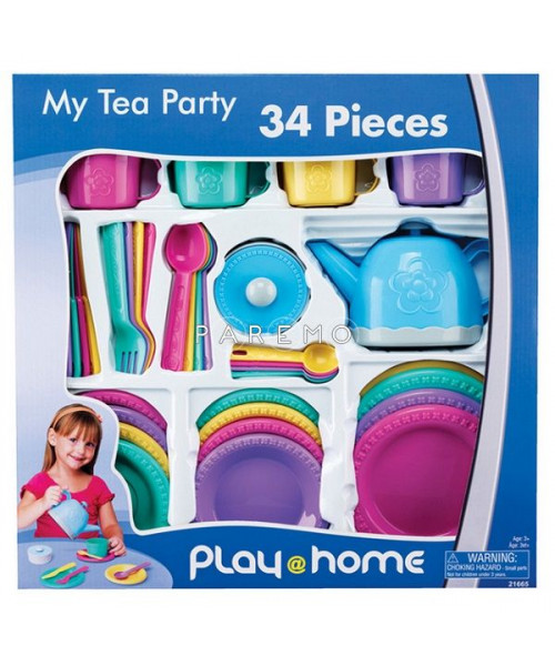 Набор игрушечной посуды Чаепитие 34 предмета
