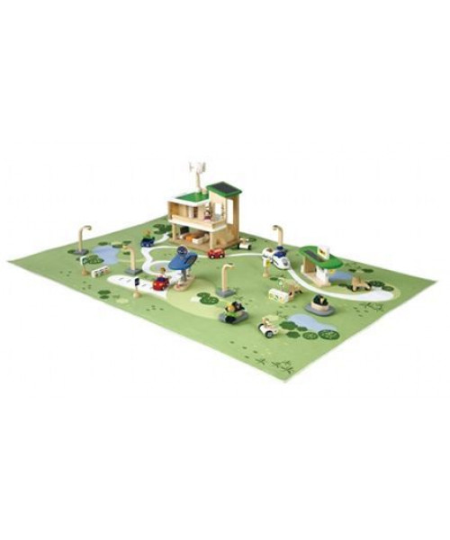 Деревянный игрушечный набор Зеленый город