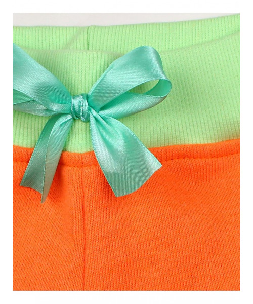 Оранжевые шорты для девочки 77185-ДЛ19