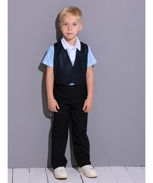 Комплект на мальчика в школу (футболка и жилет) 18231-79413