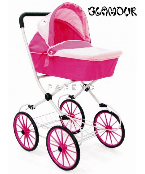 Кукольная коляска Glamour 603 розовая