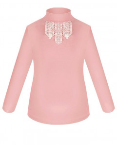 Розовая школьная водолазка (блузка) для девочки 82533-ДШ19