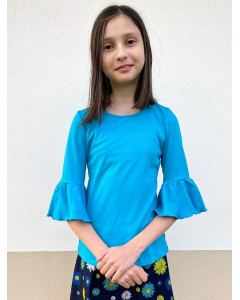Джемпер (блузка) с воланами для девочки 84093-ДОШ21