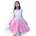 Нарядное платье с фатином для девочки, цвет терракотовый 85242-ДН22