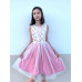 Нарядное платье с фатином для девочки, цвет терракотовый 85242-ДН22