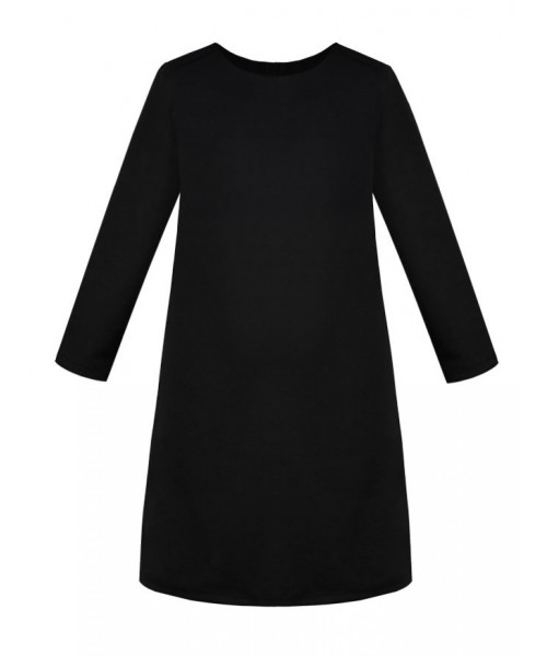Чёрное школьное платье для девочки 82335-ДШ19