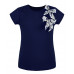 Синяя футболка (блузка) для девочки 79816-ДЛШ20