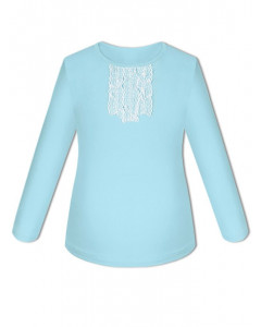 Голубая школьная блузка для девочки 78784-ДШ18