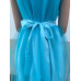 Нарядное бирюзовое платье с фатином для девочки 825114-ДН22