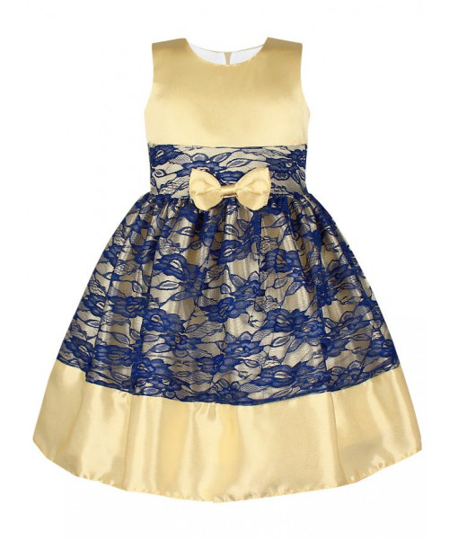 Нарядное платье с гипюром для девочки 84272-ДН19