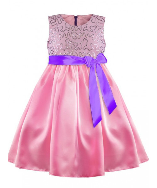 Розовое нарядное платье для девочки 76632-ДН15