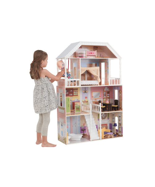 Кукольный домик для Барби Саванна (Savannah) с мебелью 14 элементов