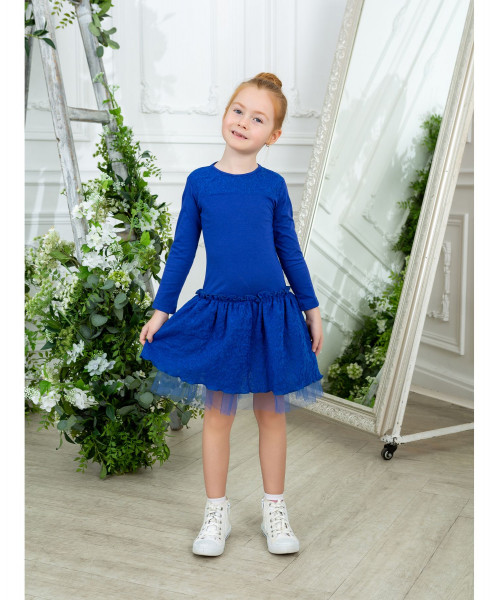 Синее платье для девочки 83212-ДН18