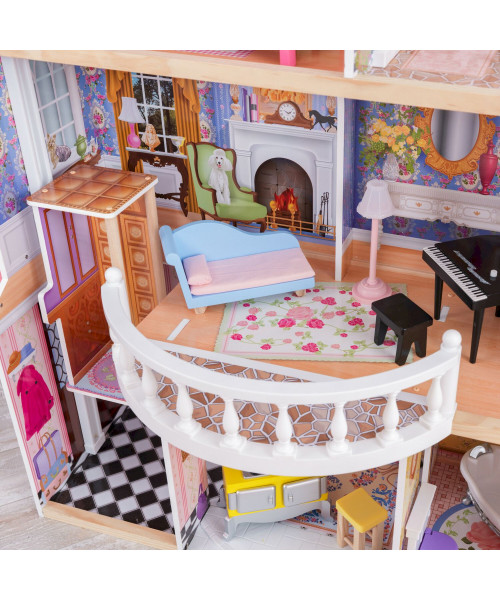 Винтажный кукольный дом для Барби Магнолия (Magnolia) с мебелью 13 предметов
