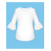 Джемпер (блузка) для девочки с воланами,белый 84095-ДШ22