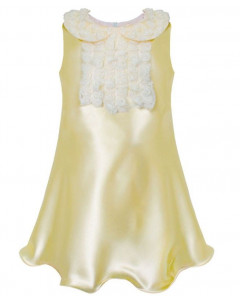 Молочное нарядное платье для девочки 76442-ДН15