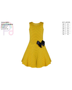 Желтое платье в горошек для девочки 79352-ДЛ17