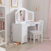 Белый деревянный туалетный столик (трельяж) для девочек Делюкс (Deluxe Vanity & Chair)