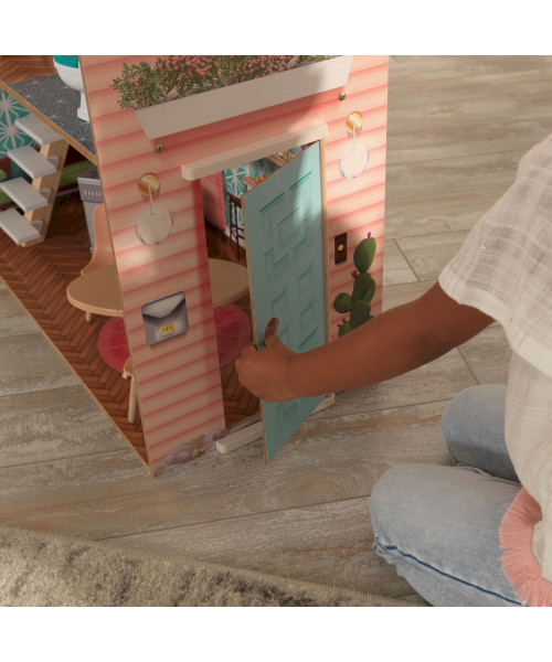 Кукольный домик Дотти, с мебелью 17 элементов, интерактивный