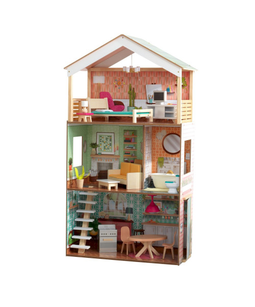 Кукольный домик Дотти, с мебелью 17 элементов, интерактивный