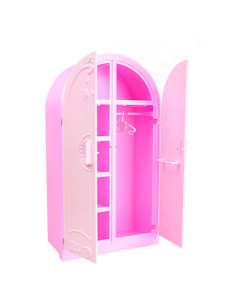 Шкаф розовый для кукол