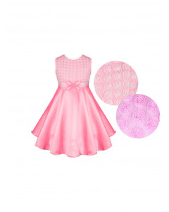 Розовое нарядное платье для девочки 76601-ДН16