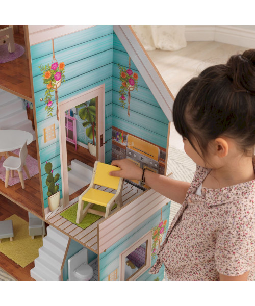 Кукольный домик Джульетта, с мебелью 12 элементов