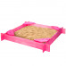 Деревянная песочница Нимфа (4 сидения, пропитка), цв. Розовый
