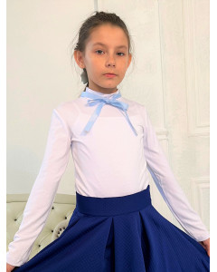 Белая школьная водолазка (блузка) для девочки 84698-ДШ22
