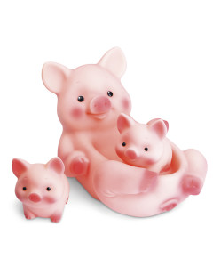 Резиновая игрушка Свинка с поросятами 16 см