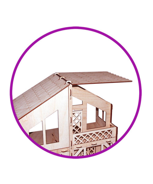 Кукольный домик серия Я дизайнер Дачный домик с гаражом, конструктор