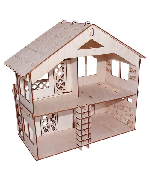 Кукольный домик серия Я дизайнер Дачный домик с гаражом, конструктор