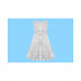 Белое платье в горошек для девочки 77402-ДЛ16