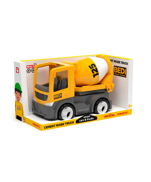 Строительный грузовик-бетономешалка игрушка 22 см