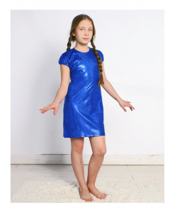 Синее нарядное платье для девочки 76321-ДН17