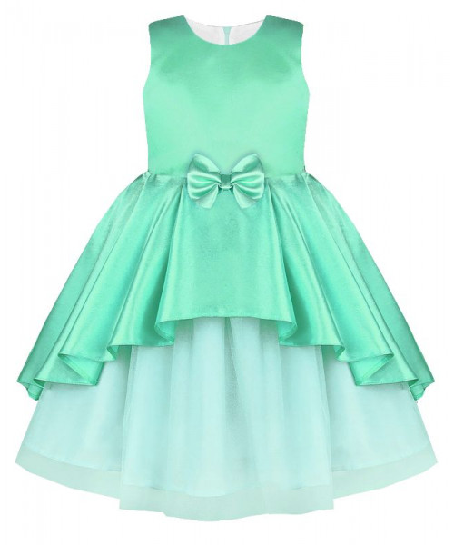 Ментоловое нарядное платье для девочки 80785-ДН20