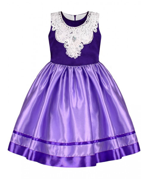 Нарядное сиреневое платье для девочки 84242-ДН19